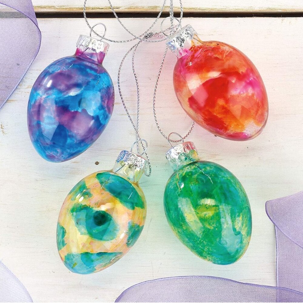 Lillian Vernon Stained Glass ornaments, 12-piece set.